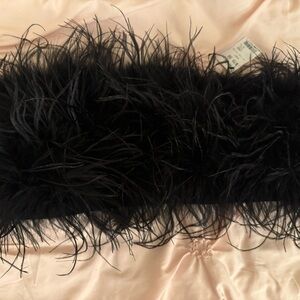 AKIRA Black Feathered top